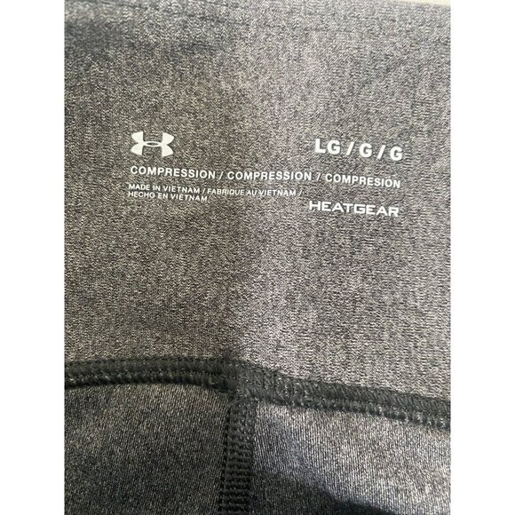 Under Armour HeatGear Compression High Rise Capri Pants Womens L Gray - Picture 3 of 8